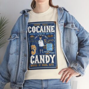 Vintage Candy Tin Sign Unisex T-Shirt - Image 12