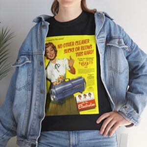 "Sucks & Blows" Vintage Electrolux Funny Retro Ad -  Unisex T-Shirt - Image 2