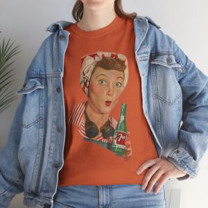 Retro Pop Art Vintage "Lemon Soda Girl" Unisex T-Shirt - Image 4